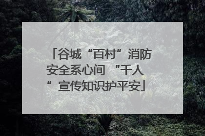 谷城“百村”消防安全系心间 “千人”宣传知识护平安