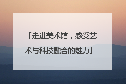 走进美术馆，感受艺术与科技融合的魅力
