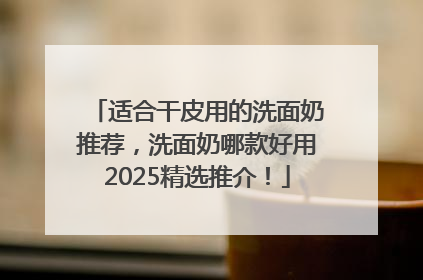 适合干皮用的洗面奶推荐，洗面奶哪款好用2025精选推介！
