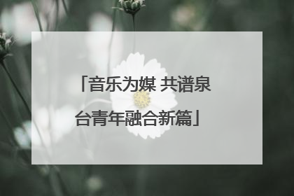 音乐为媒 共谱泉台青年融合新篇