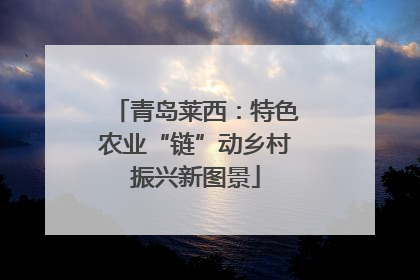 青岛莱西：特色农业“链”动乡村振兴新图景