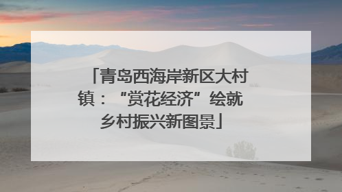 青岛西海岸新区大村镇：“赏花经济”绘就乡村振兴新图景