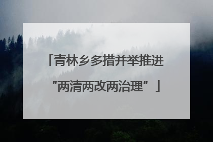 青林乡多措并举推进“两清两改两治理”