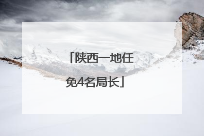 陕西一地任免4名局长