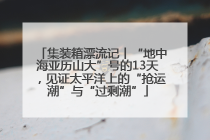 集装箱漂流记丨“地中海亚历山大”号的13天，见证太平洋上的“抢运潮”与“过剩潮”