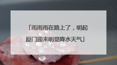 雨雨雨在路上了，明起厦门迎来明显降水天气