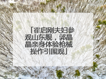 霍启刚夫妇参观山东舰，郭晶晶亲身体验枪械操作引围观
