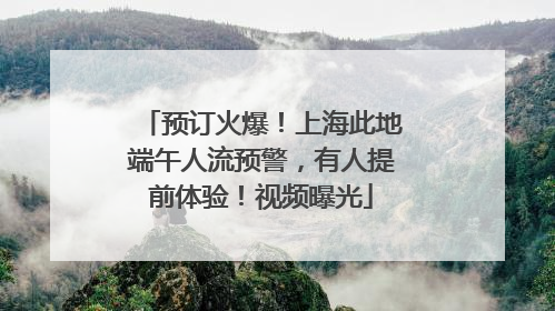 预订火爆！上海此地端午人流预警，有人提前体验！视频曝光