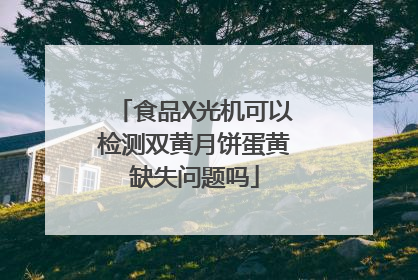 食品X光机可以检测双黄月饼蛋黄缺失问题吗