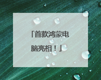 首款鸿蒙电脑亮相！