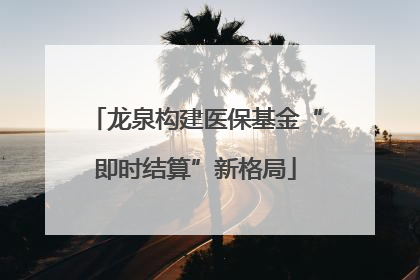 龙泉构建医保基金“即时结算”新格局