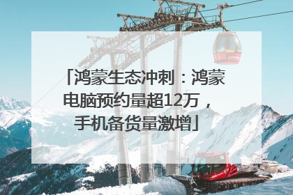 鸿蒙生态冲刺：鸿蒙电脑预约量超12万，手机备货量激增
