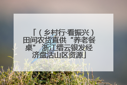 （乡村行·看振兴）田间农货直供“养老餐桌” 浙江缙云银发经济盘活山区资源