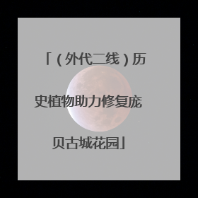（外代二线）历史植物助力修复庞贝古城花园