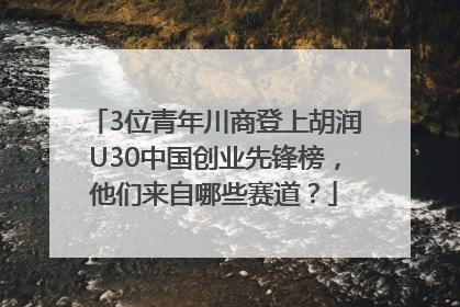 3位青年川商登上胡润U30中国创业先锋榜，他们来自哪些赛道？