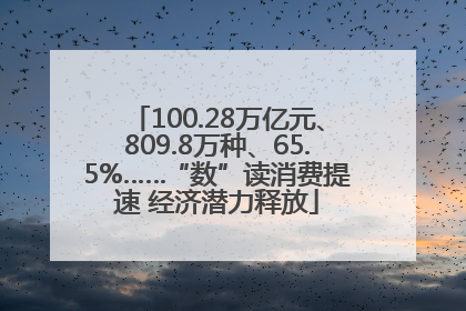 100.28万亿元、809.8万种、65.5%……“数”读消费提速 经济潜力释放