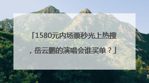 1580元内场票秒光上热搜，岳云鹏的演唱会谁买单？