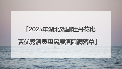 2025年湖北戏剧牡丹花比赛优秀演员惠民展演圆满落幕