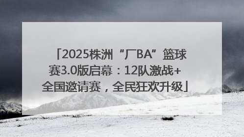 2025株洲“厂BA”篮球赛3.0版启幕：12队激战+全国邀请赛，全民狂欢升级