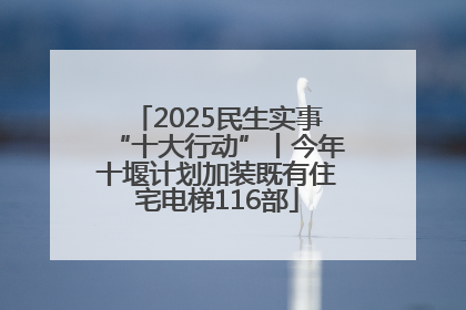 2025民生实事“十大行动”丨今年十堰计划加装既有住宅电梯116部