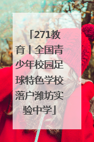 271教育丨全国青少年校园足球特色学校落户潍坊实验中学