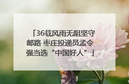 36载风雨无阻坚守邮路 枣庄投递员孟令强当选“中国好人”