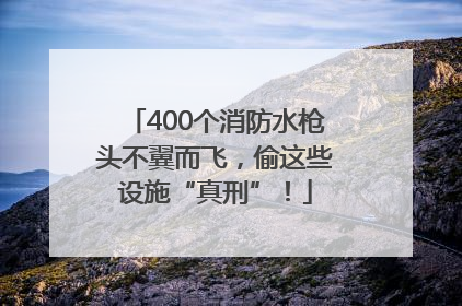 400个消防水枪头不翼而飞，偷这些设施“真刑”！