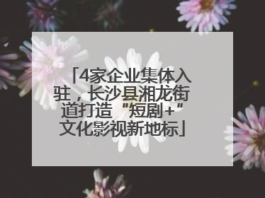 4家企业集体入驻，长沙县湘龙街道打造“短剧+”文化影视新地标