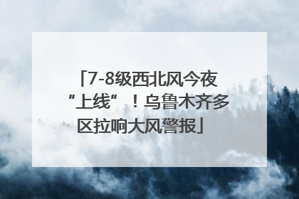 7-8级西北风今夜“上线”！乌鲁木齐多区拉响大风警报