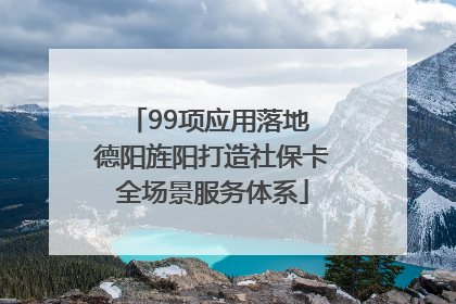 99项应用落地 德阳旌阳打造社保卡全场景服务体系