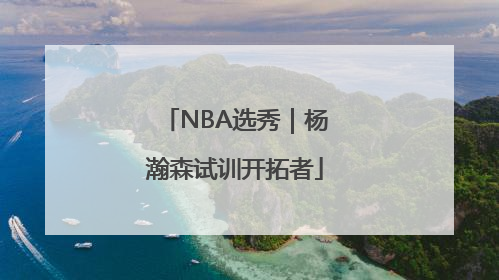NBA选秀｜杨瀚森试训开拓者